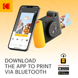 Kodak Smile+ 10MP Digital Instant Print Camera Starter Bundle - Black