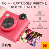 Kodak Smile+ 10MP Digital Instant Print Camera Starter Bundle - Fuchsia