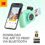 Kodak Smile+ 10MP Digital Instant Print Camera Starter Bundle - Green