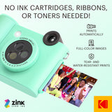 Kodak Smile+ 10MP Digital Instant Print Camera Starter Bundle - Green