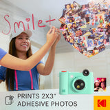 Kodak Smile+ 10MP Digital Instant Print Camera Starter Bundle - Green
