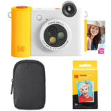 Kodak Smile+ 10MP Digital Instant Print Camera Starter Bundle - White