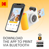 Kodak Smile+ 10MP Digital Instant Print Camera Starter Bundle - White