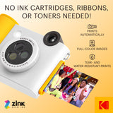 Kodak Smile+ 10MP Digital Instant Print Camera Starter Bundle - White