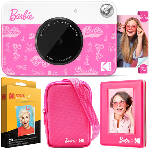 Kodak x Barbie Printomatic Instant Print Camera (Signature Style) Travel bundle