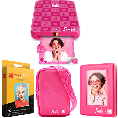 Kodak x Barbie Step Slim Instant Photo Printer (Iconic Style) Travel bundle
