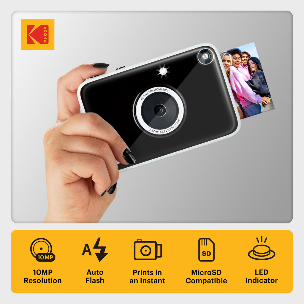 Kodak Printomatic+ Digital Instant Camera Black – KODAK Photo Plus