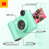KODAK Smile+ Wireless Digital Instant Print Camera with Effect-changing Lens - Green