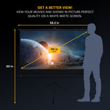 KODAK Projection Screen 60" with Tripod Stand & Carrying Bag