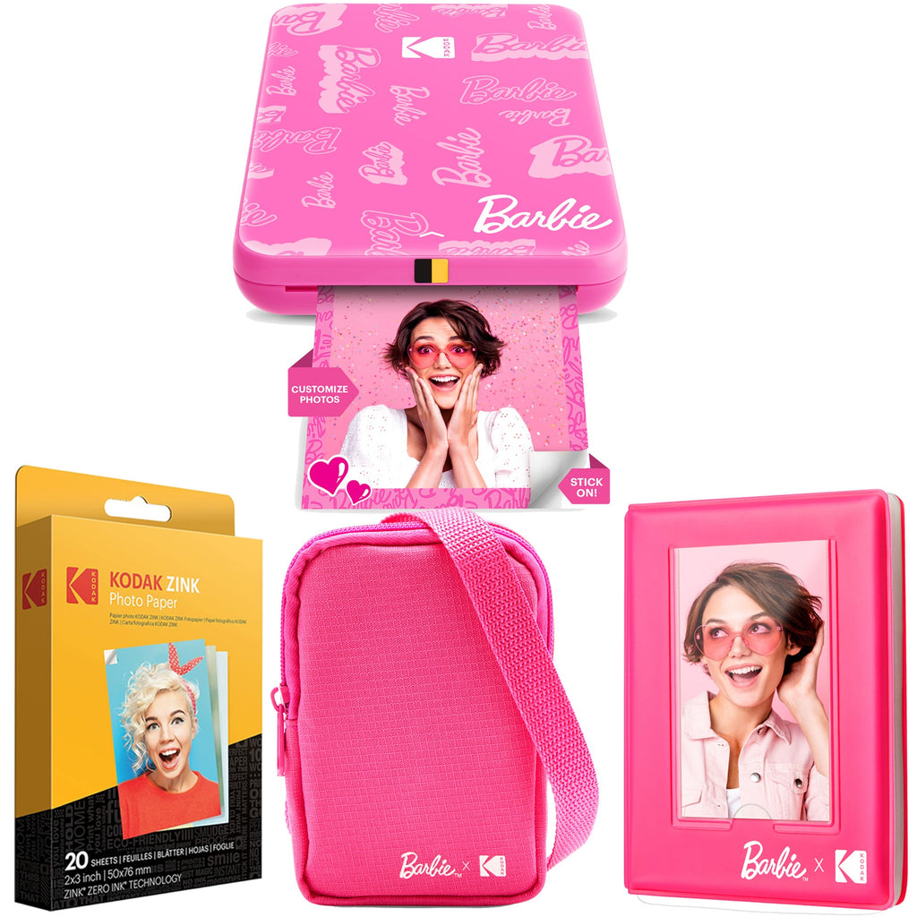 Imprimante Photo Mobile Barbie X Kodak Step Slim - Sans Encre, Autocollante, Bluetooth, Rose - 12