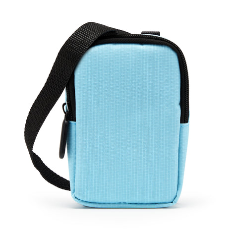 Zink Soft Small Case w/ Photo Pocket, Zipper Closure & Crossbody Shoulder Strap (Blue)