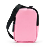 Zink Soft Small Case w/ Photo Pocket, Zipper Closure & Crossbody Shoulder Strap (Pink)