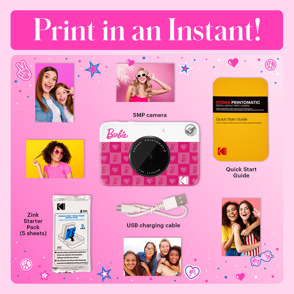 Kodak Appareil photo à tirage instantané Barbie Printomatic Kodak Appareil photo à tirage instantané Barbie Printomatic