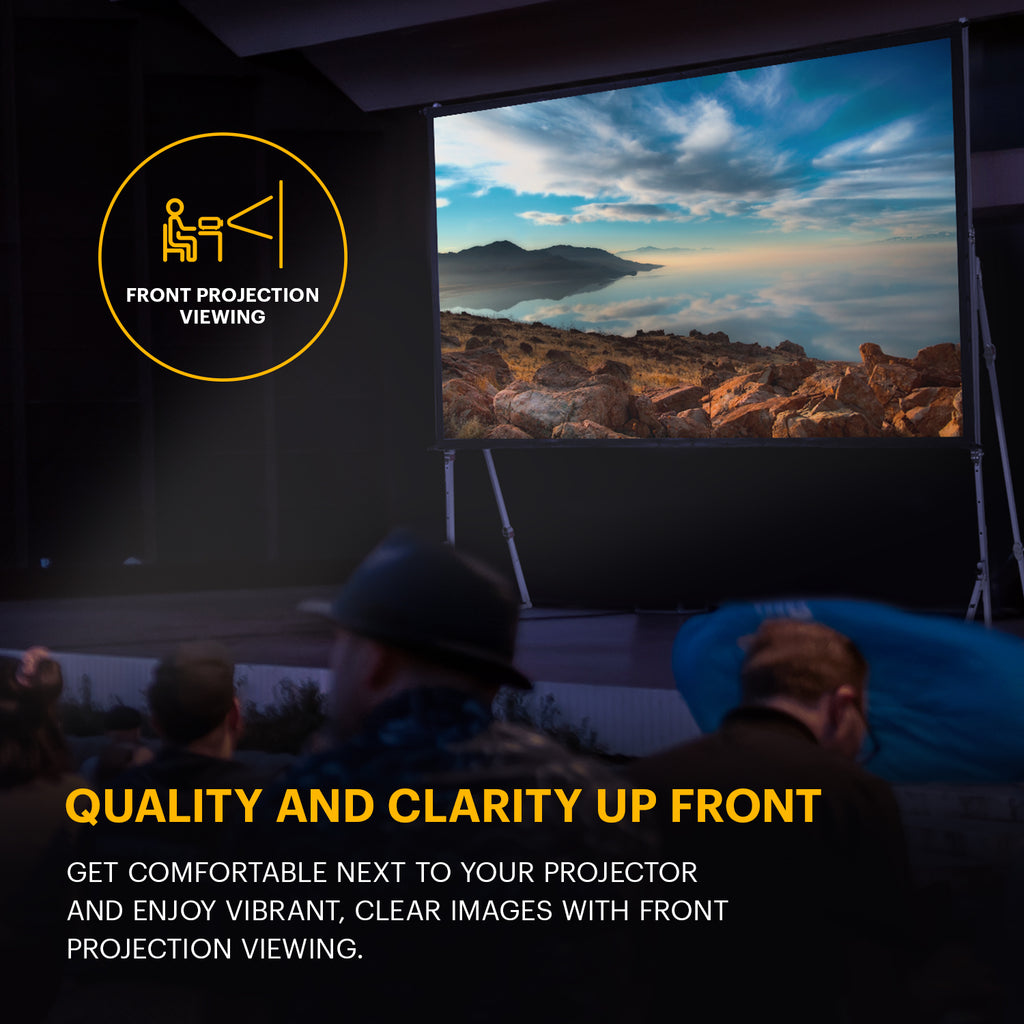 KODAK Portable Projection Screen with Foldable Legs and Front Projecti ...