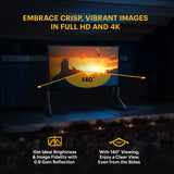 KODAK Portable Projection Screen with Foldable Legs and Front Projection