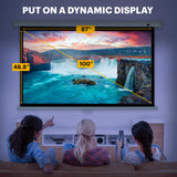 KODAK Manual Pull-Down White Projector Screen