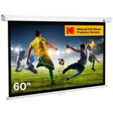 KODAK Manual Pull-Down White Projector Screen