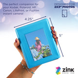 Zink Mini Photo Album 64-Pocket for 2”x3” ZINK Zero Ink Paper (Blue)