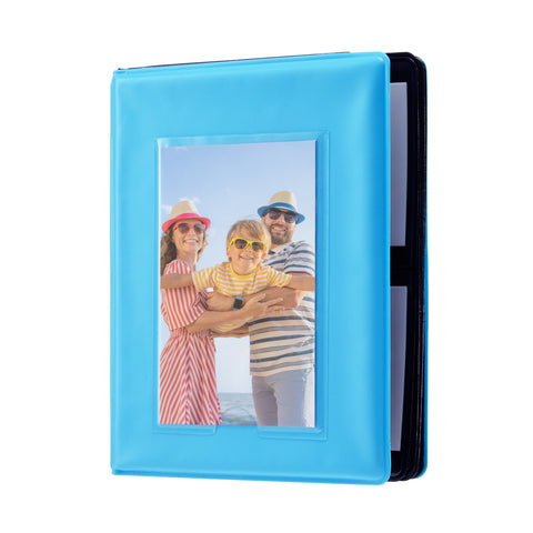 Zink Mini Photo Album 64-Pocket for 2”x3” ZINK Zero Ink Paper (Blue)