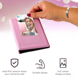 Zink Mini Photo Album 64-Pocket for 2”x3” ZINK Zero Ink Paper (Pink)