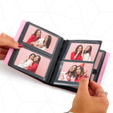 Zink Mini Photo Album 64-Pocket for 2”x3” ZINK Zero Ink Paper (Pink)