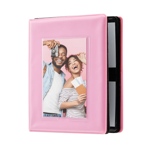 Zink Mini Photo Album 64-Pocket for 2”x3” ZINK Zero Ink Paper (Pink)