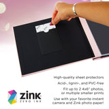 Zink Cloth Covered Scrapbook 8x8” Photo Album w/Front Picture Window (Pink)