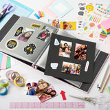 Zink Cloth Covered Scrapbook 8x8” Photo Album w/Front Picture Window (Pink)