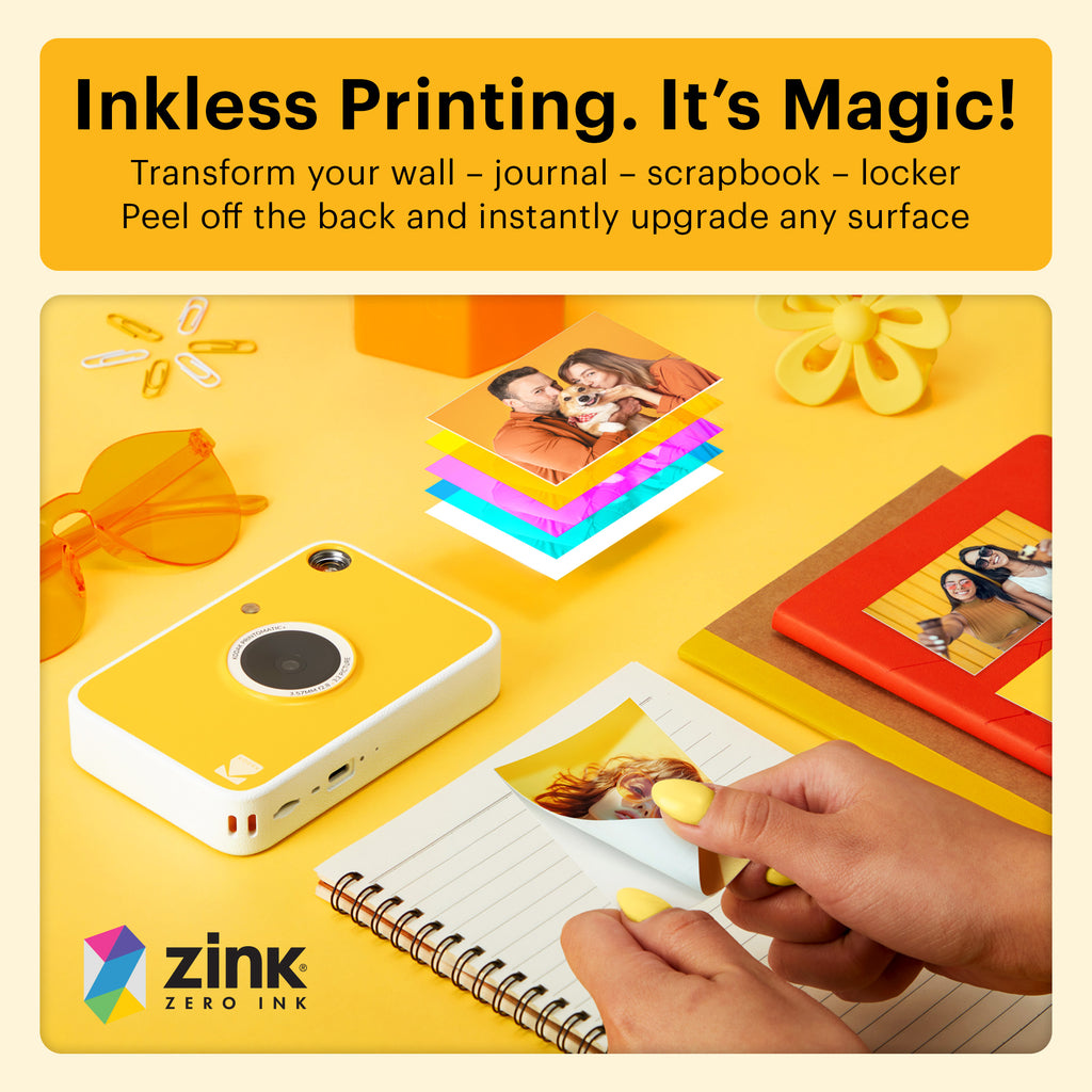 Kodak Printomatic+ Digital Instant Camera Yellow – KODAK Photo Plus