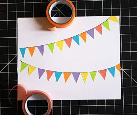 Rainbow Multi-Colored Washi Tape Set (4 Rolls Total - 1 of Each Design Pictured) - Rainbow Striped & Chevron Printed Tape, Rainbow Hearts Crafting