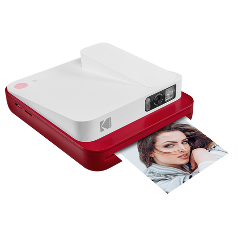 KODAK Smile Classic Digital Instant Camera with Bluetooth (Red) Scrapbook  Kit 