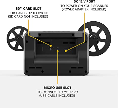 Kodak Reels 8mm & Super 8 Film Digitizer with 5 Screen