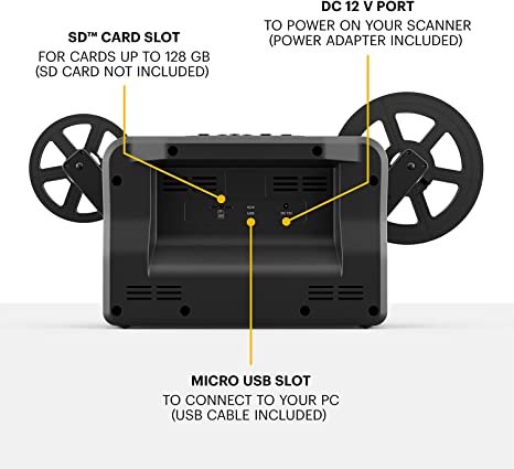 KODAK REELS 8mm & Super 8 Films Digitizer Converter with Big 5” Screen,  Scanner Converts Film Frame by Frame to Digital MP4 Files for Viewing,  Sharing