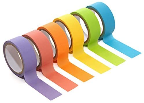 Zink Colorful Washi Tape Set with Full Rainbow of Pastel