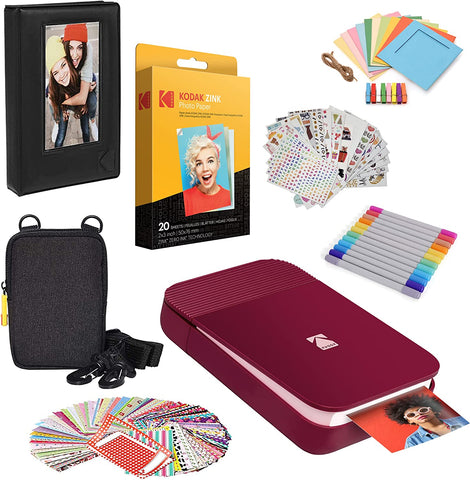 Kodak Smile Instant Printer (Red) Gift Bundle