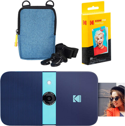 KODAK Smile Instant Print Camera (Blue) Go Bundle