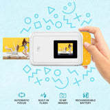 KODAK Smile Instant Print Camera (White/Yellow) Go Bundle