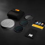 KODAK Filter Set Pack of 3 Premium UV, CPL & ND4 Filters 37mm-105mm