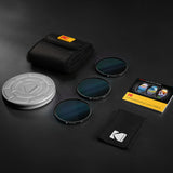 KODAK Neutral Density Filter 37mm-105mm Set Pack of 3 ND2, ND4 & ND8 Filters