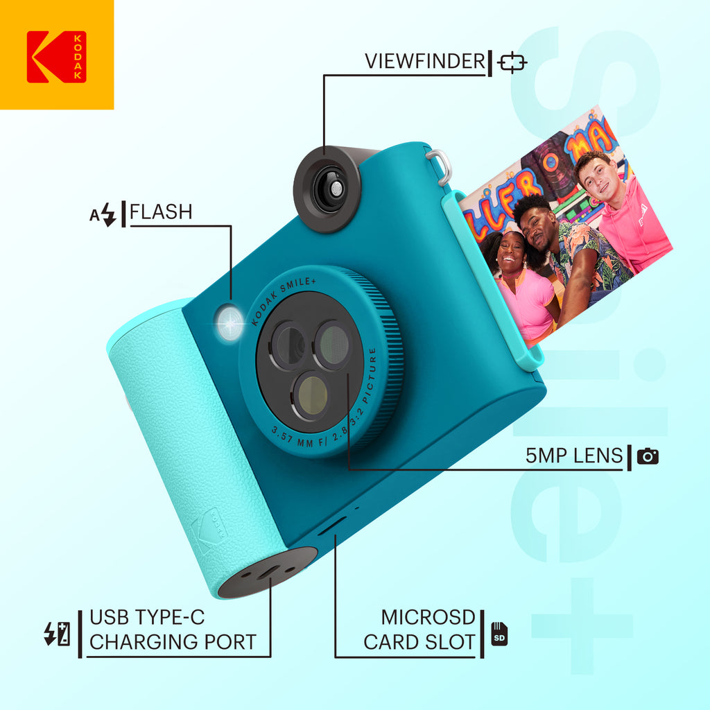 KODAK Smile+ Wireless Digital Instant Print Camera with Effect-changin