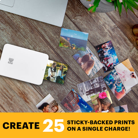 Kodak Step Mobile Instant Photo Printer, Portable Zink 2x3 Mini Printer  (White) 843812143448