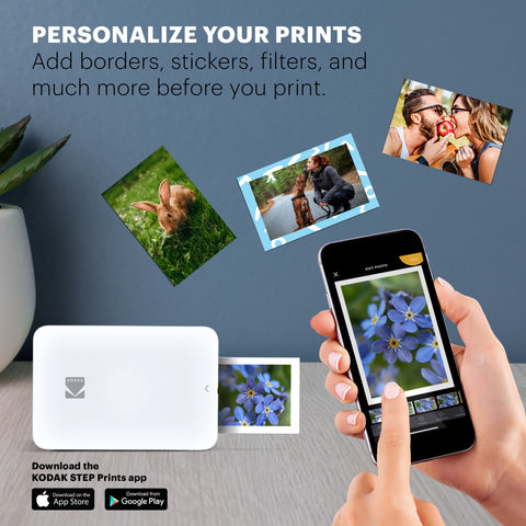 Kodak Step Mobile Instant Photo Printer, Portable Zink 2x3 Mini Printer  (White) 843812143448